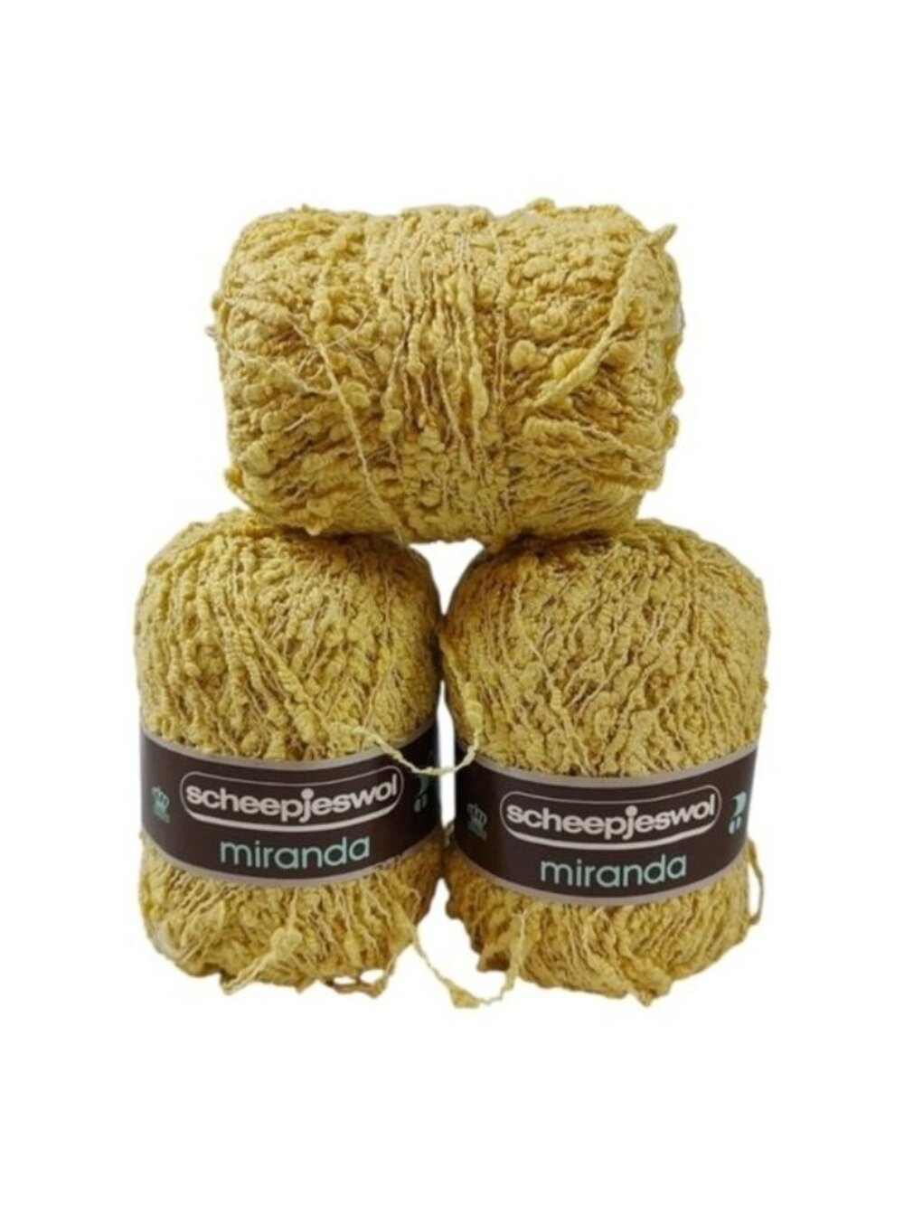 2 Skeins Scheepjes Miranda Yellow Cotton Blend Yarn